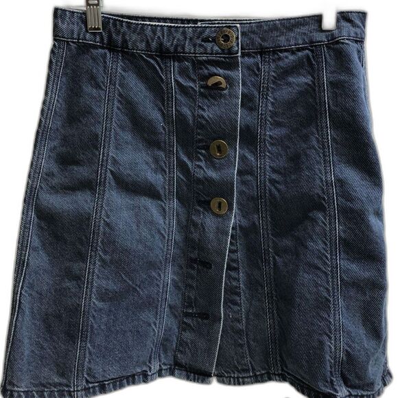 Pilcro & the Letterpress Denim Skirt - Picture 1 of 6
